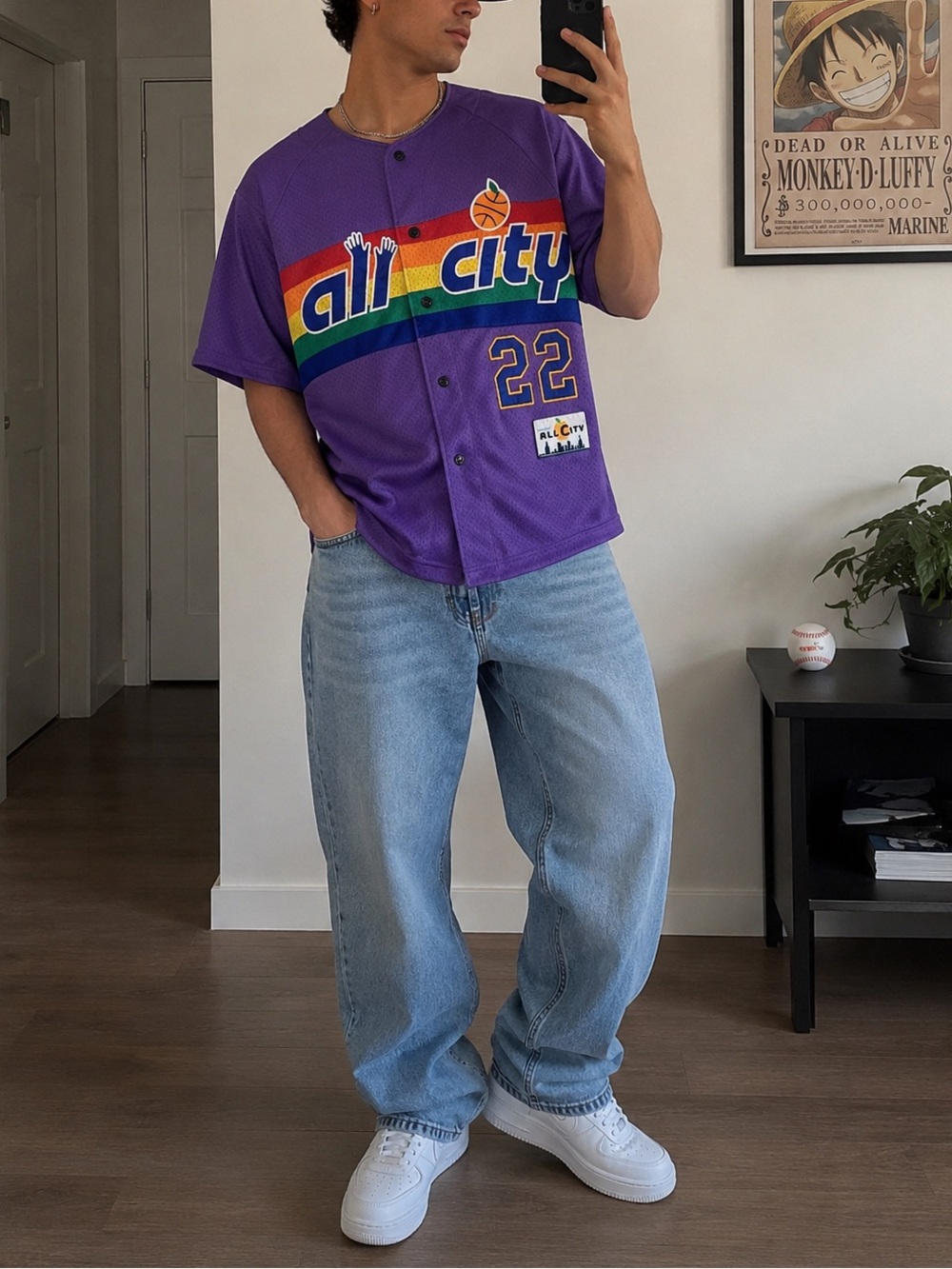 Just Don All City Baseball Jersey Size Men's small unisex